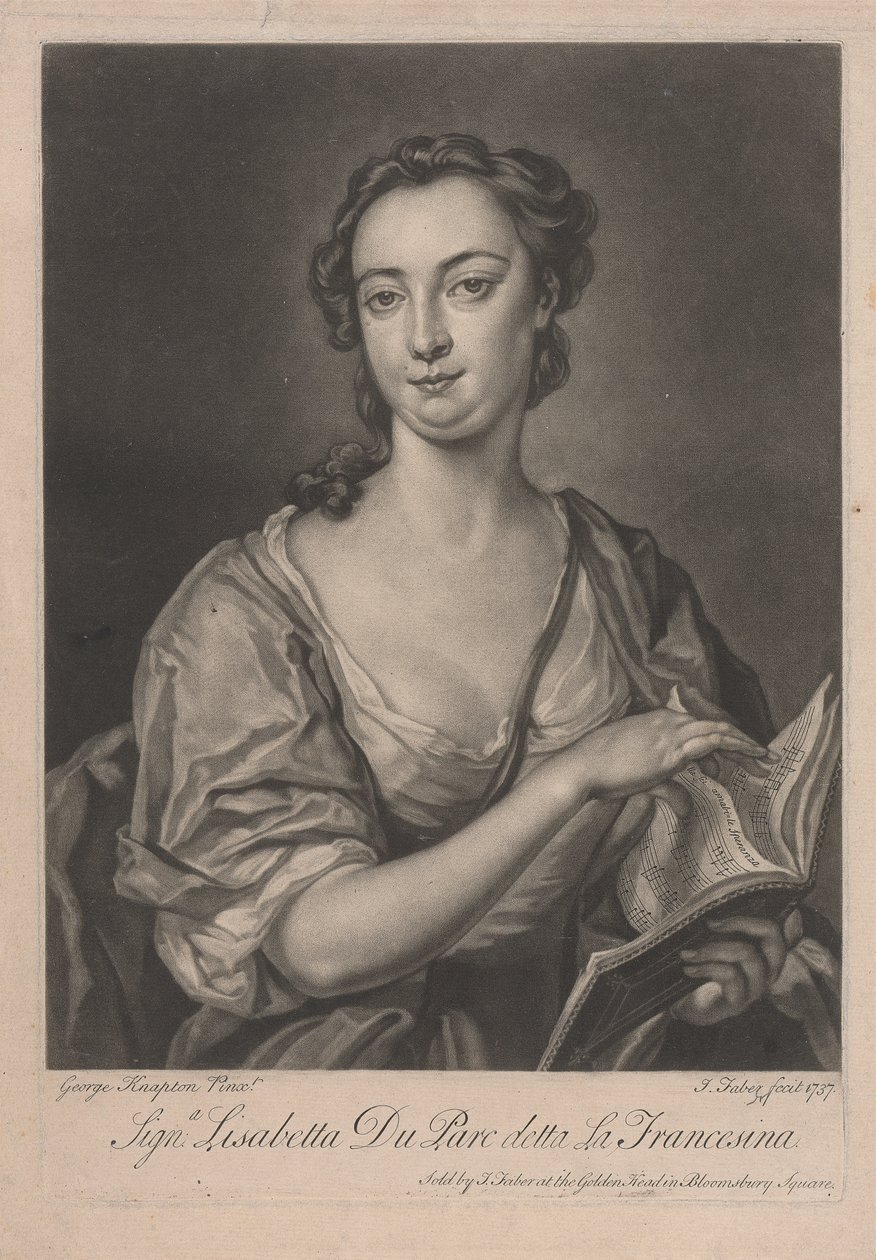 Signa Lisabetta DuParc conocida como La Francesina de John Faber the younger