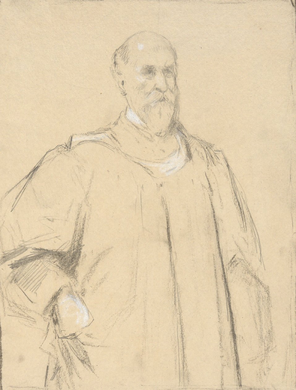 Judge Wayland, estudio para una pintura en Yale de John Ferguson Weir