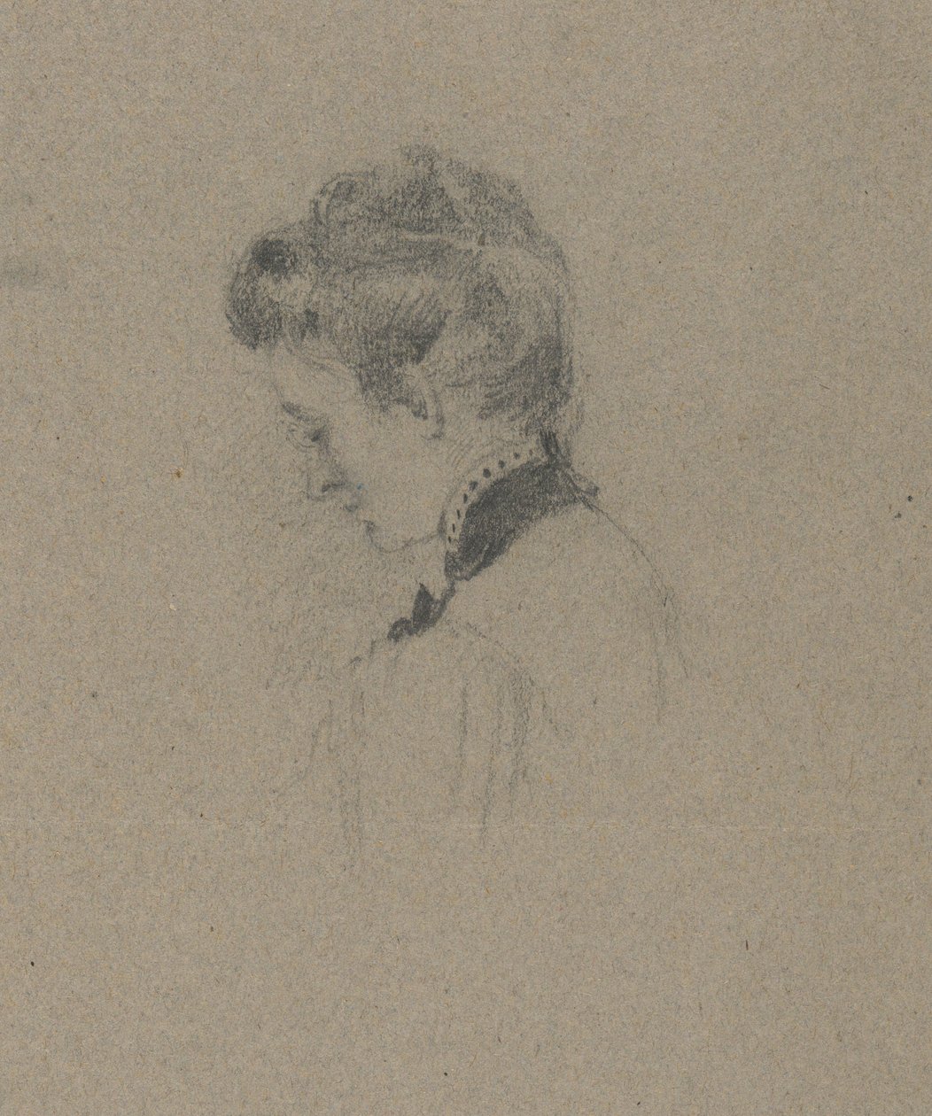 retrato de una mujer de John Ferguson Weir