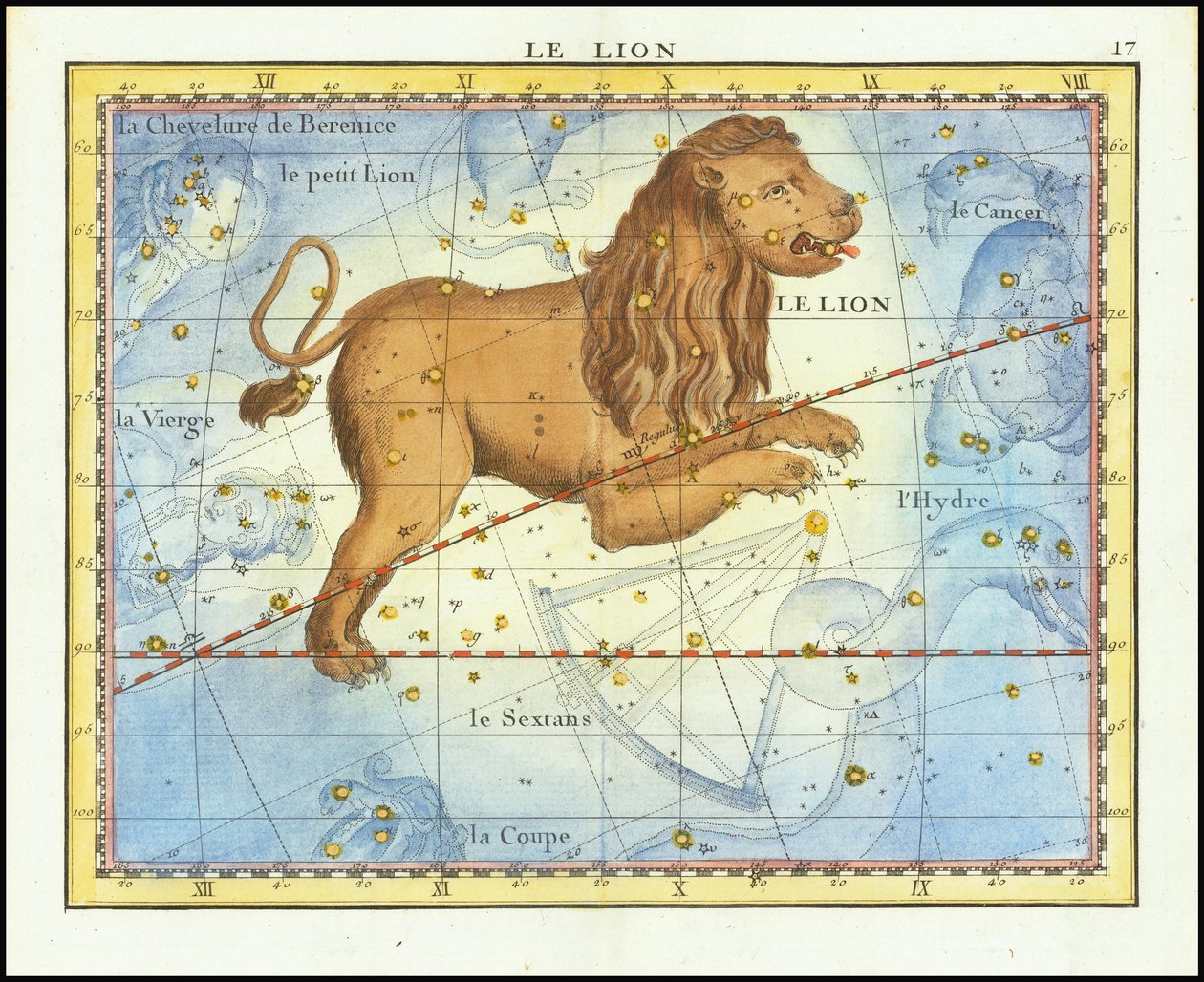 1776 - John Flamsteed - Le Lion (Leo) de John Flamsteed