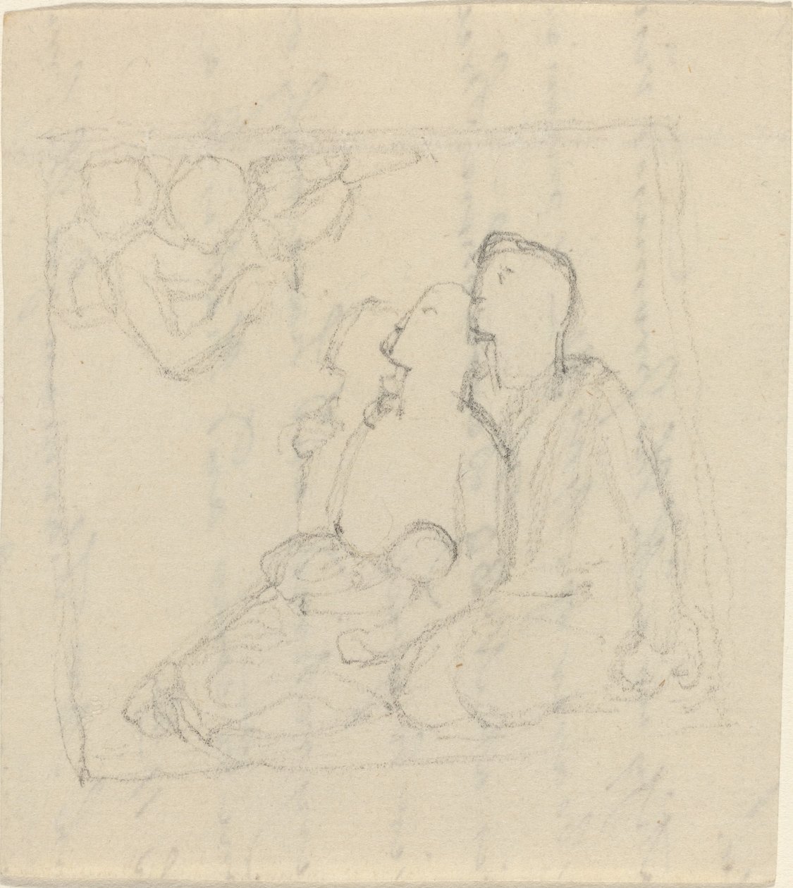 Una Familia Dirigida por Ángeles de John Flaxman