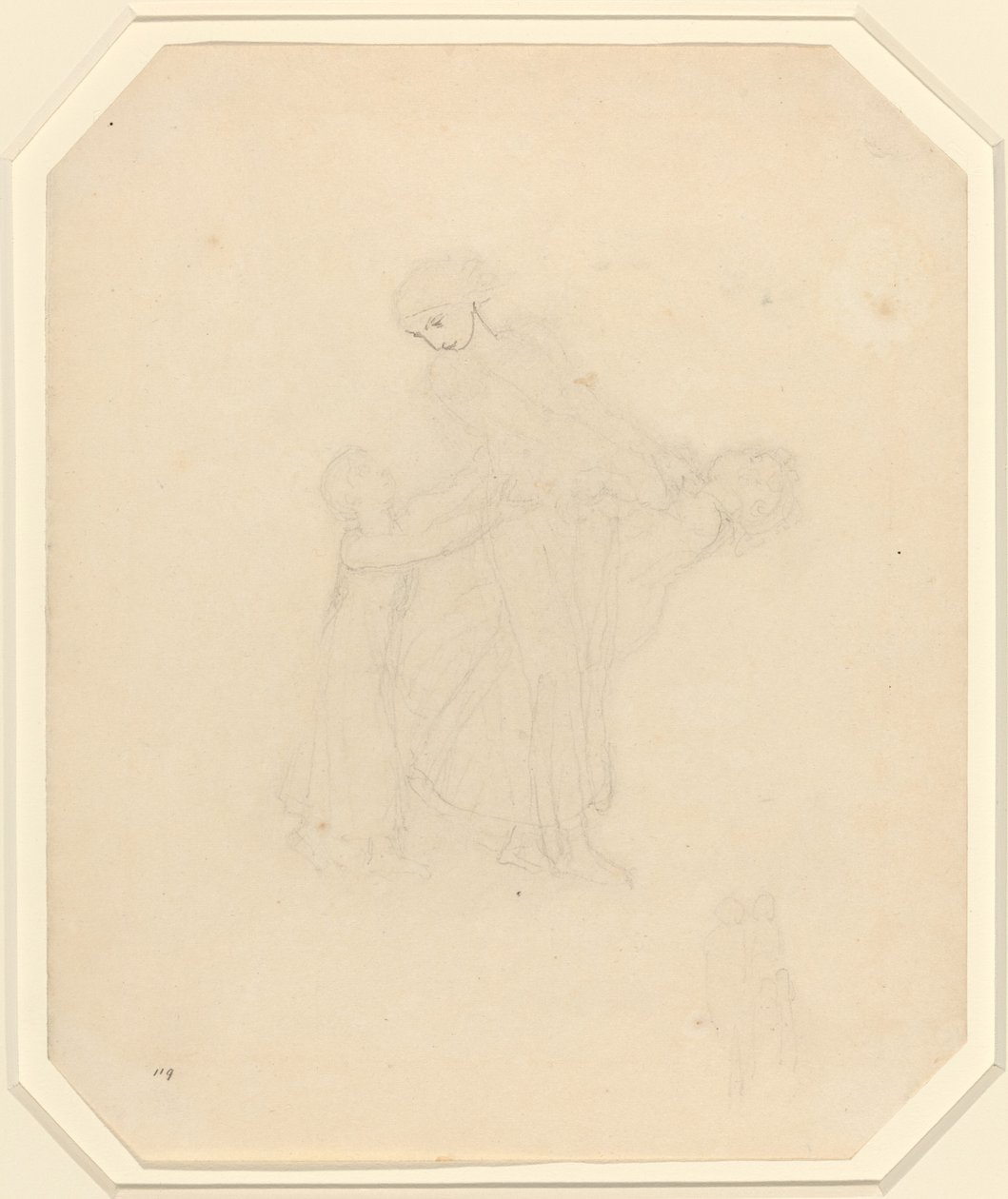 Adulto y dos niños de John Flaxman