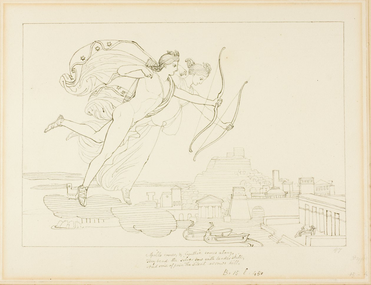 Apolo y Diana de John Flaxman