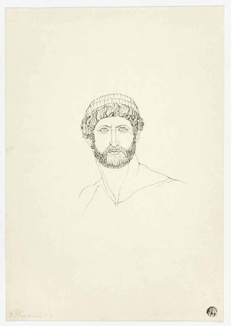 Busto de barbudo de John Flaxman