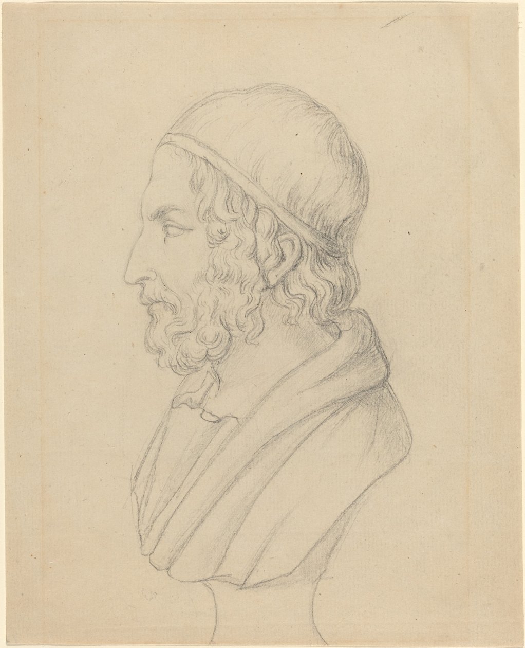 Busto Clásico de un Hombre con Barba de John Flaxman
