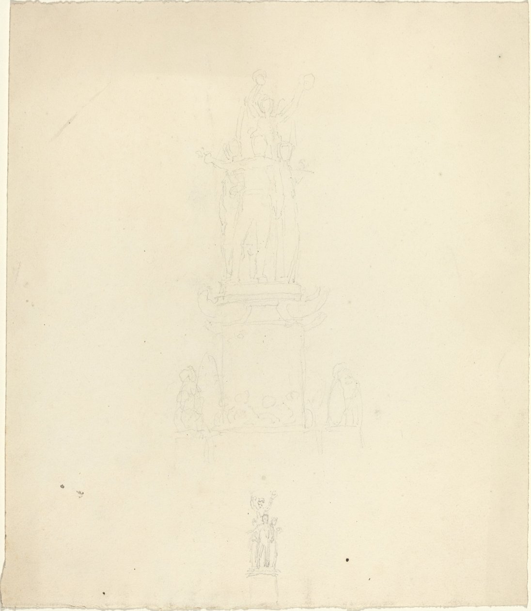 Diseño para monumento o metalistería de John Flaxman