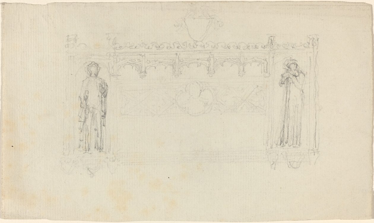 Diseño para el Monumento Simcoe, Catedral de Exeter de John Flaxman