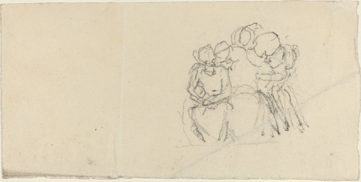Grupo de figuras rodeando a una figura sentada de John Flaxman
