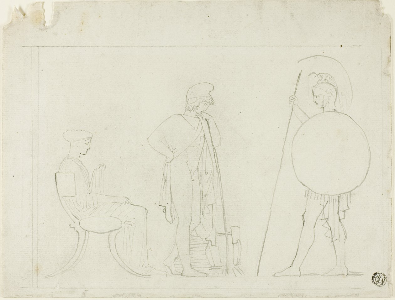Héctor reprendiendo a Paris de John Flaxman