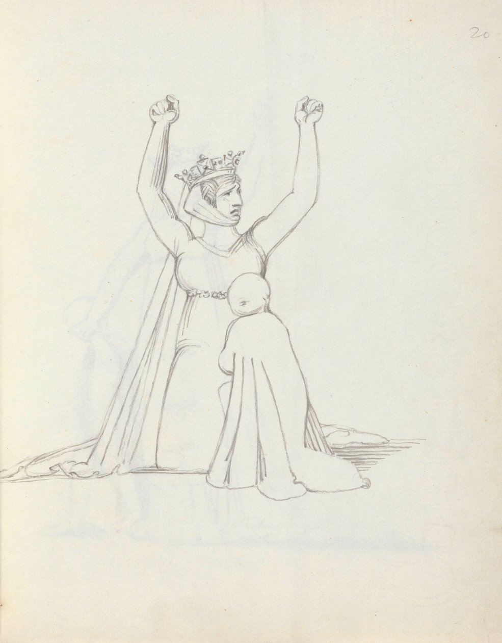 Mrs. Siddons como Constance, 1783 de John Flaxman