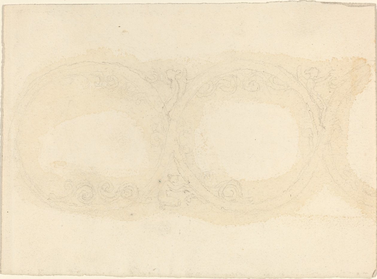 Diseño de Borde Ornamental con Figuras Femeninas Aladas de John Flaxman