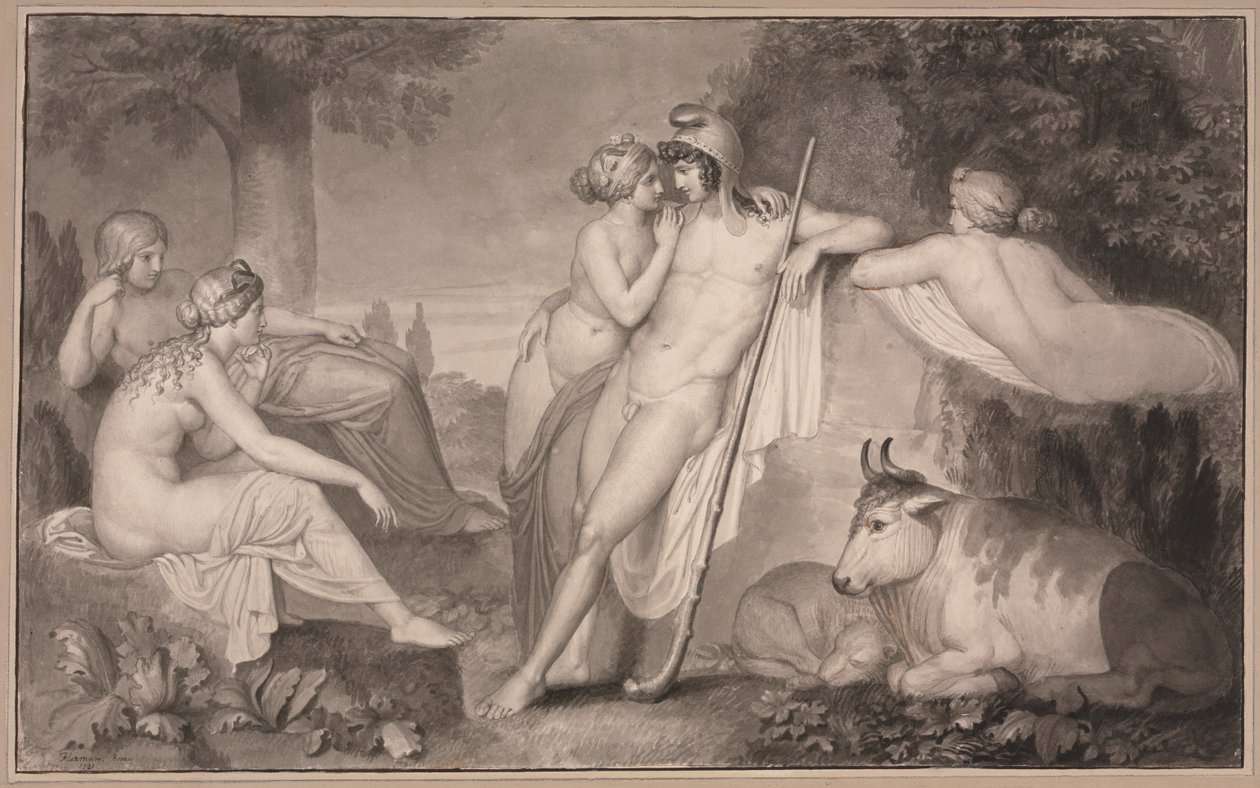 París y Enone de John Flaxman
