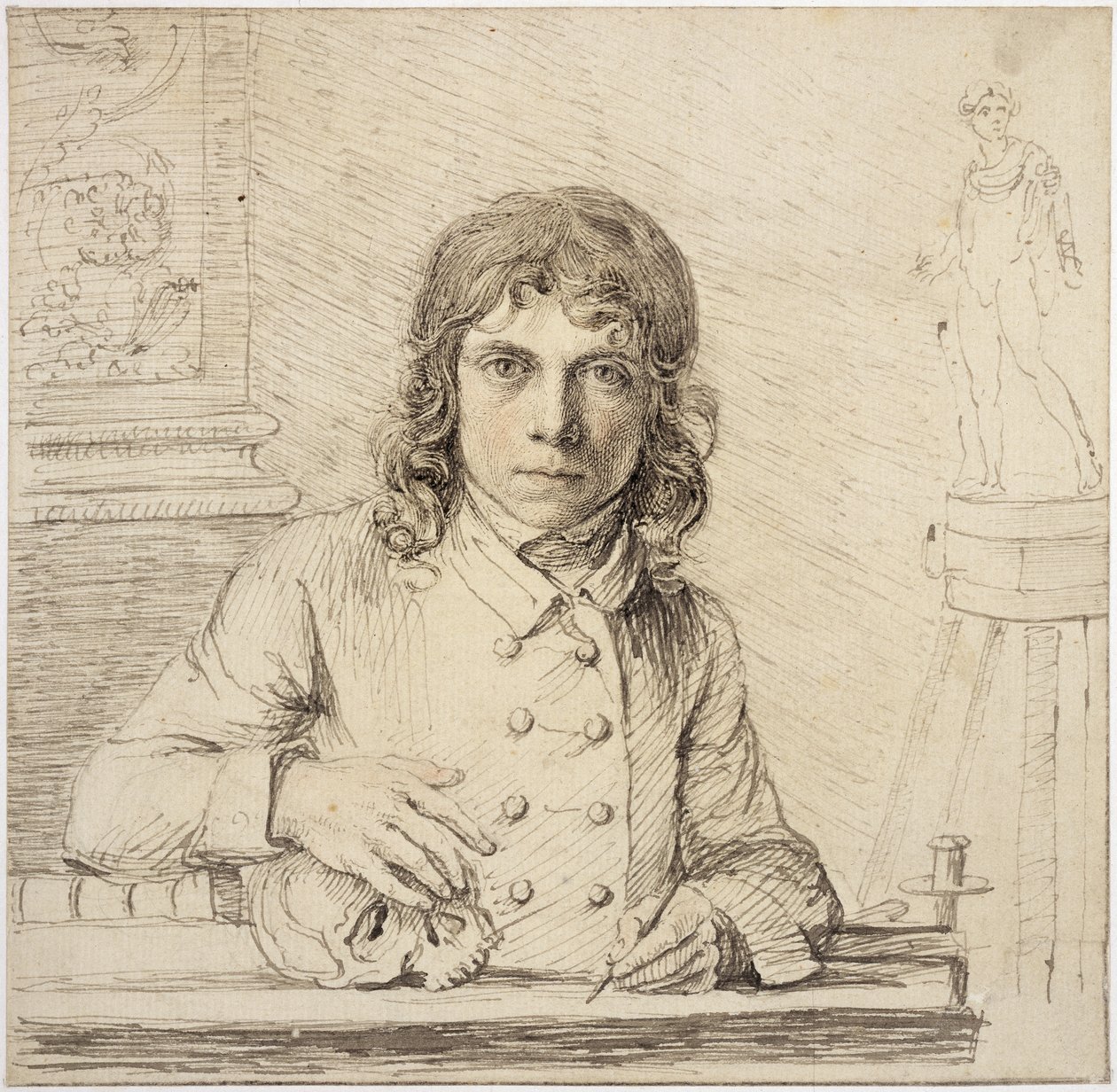 Autorretrato a los 24 años, 1779 de John Flaxman