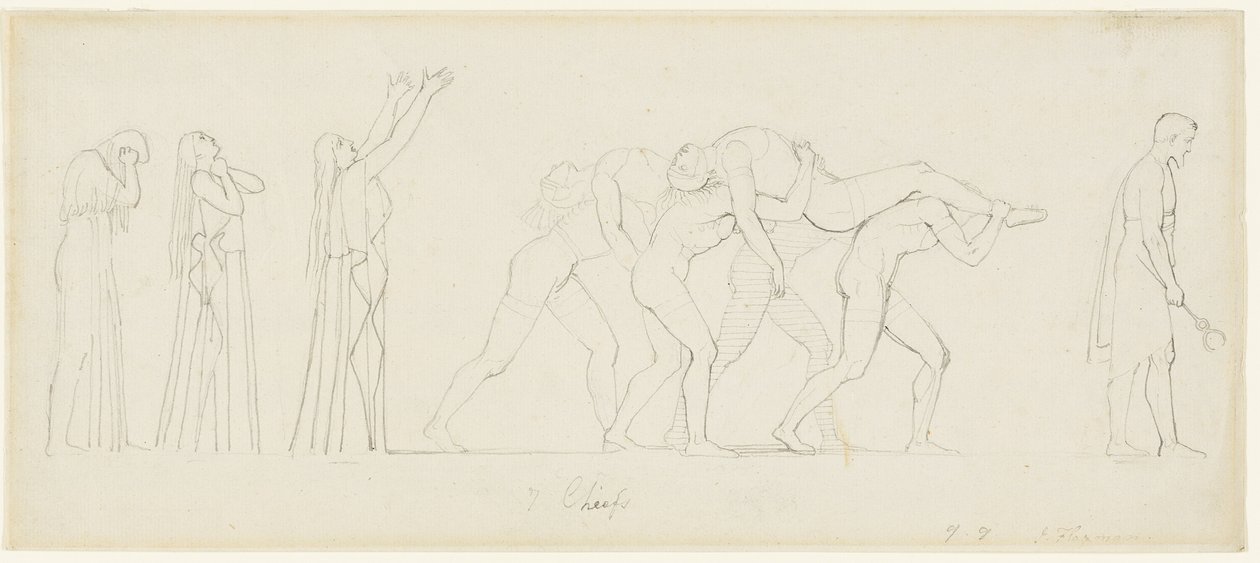 Siete jefes contra Tebas de John Flaxman