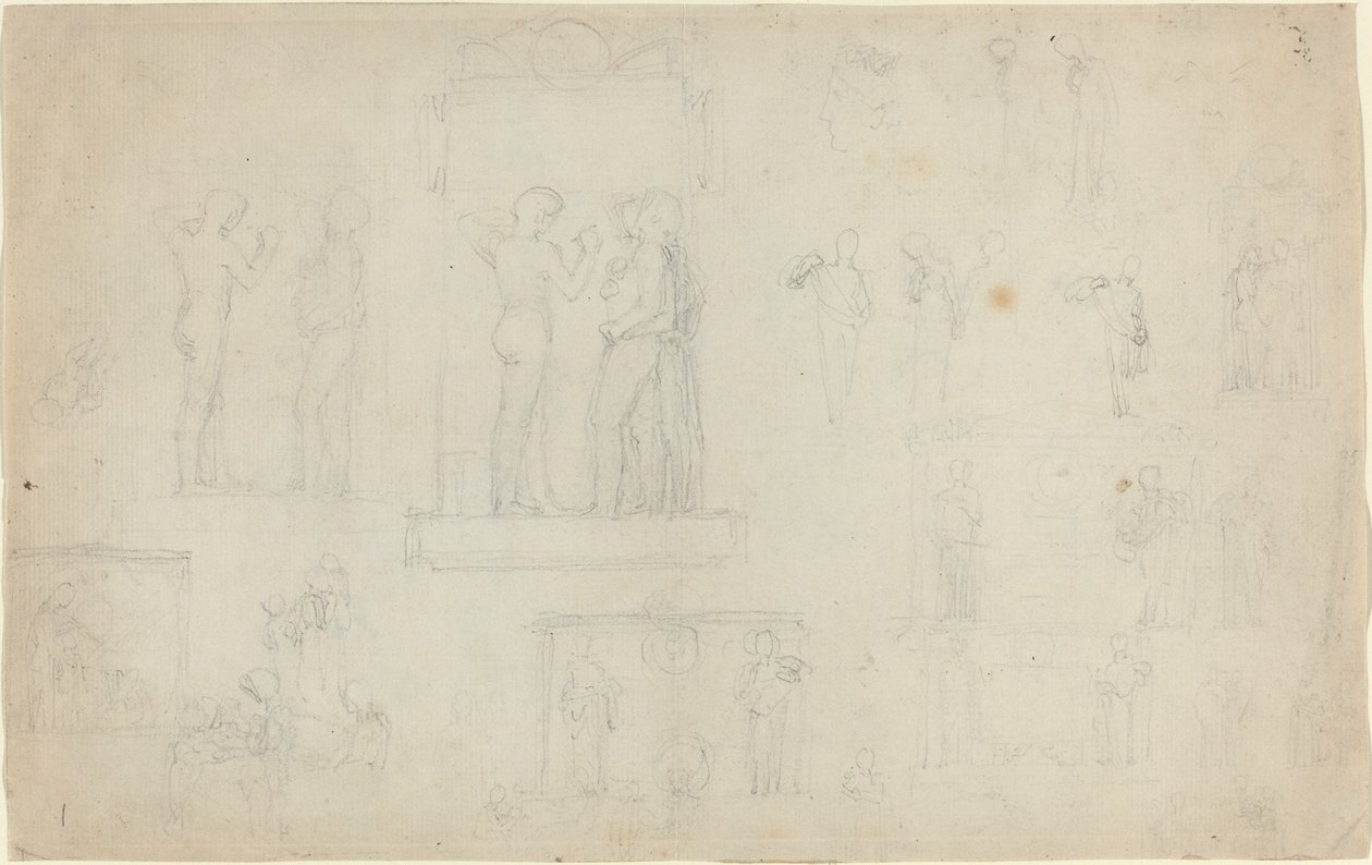 Hoja de Bocetos [recto y verso] de John Flaxman