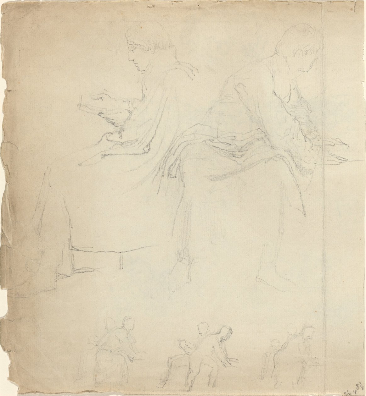 Hoja de estudios [recto y verso] de John Flaxman