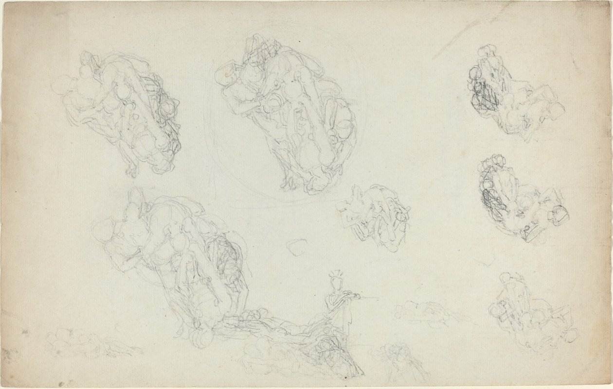Hoja de estudios [recto y verso] de John Flaxman