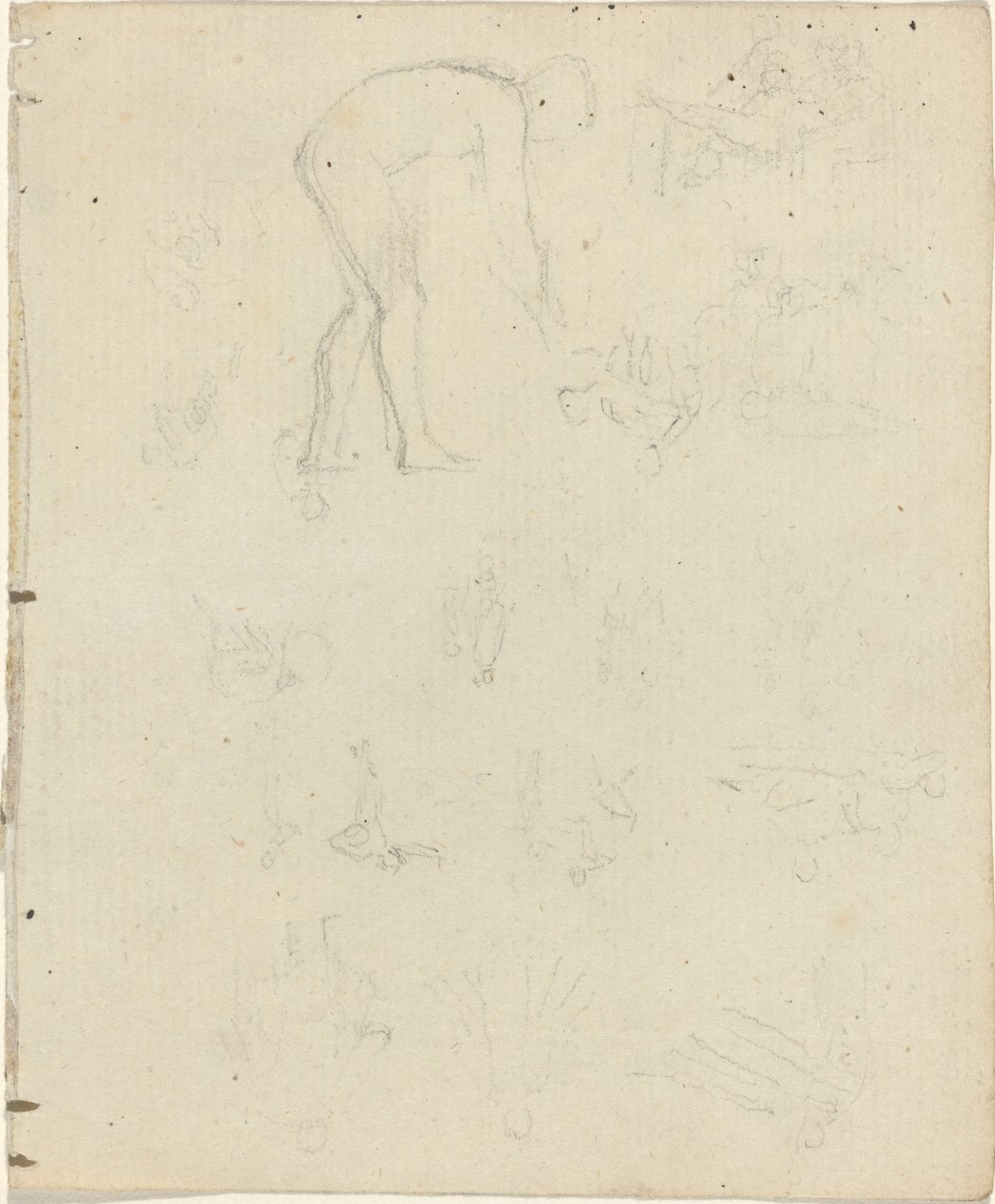 Hoja de estudios [recto y verso] de John Flaxman