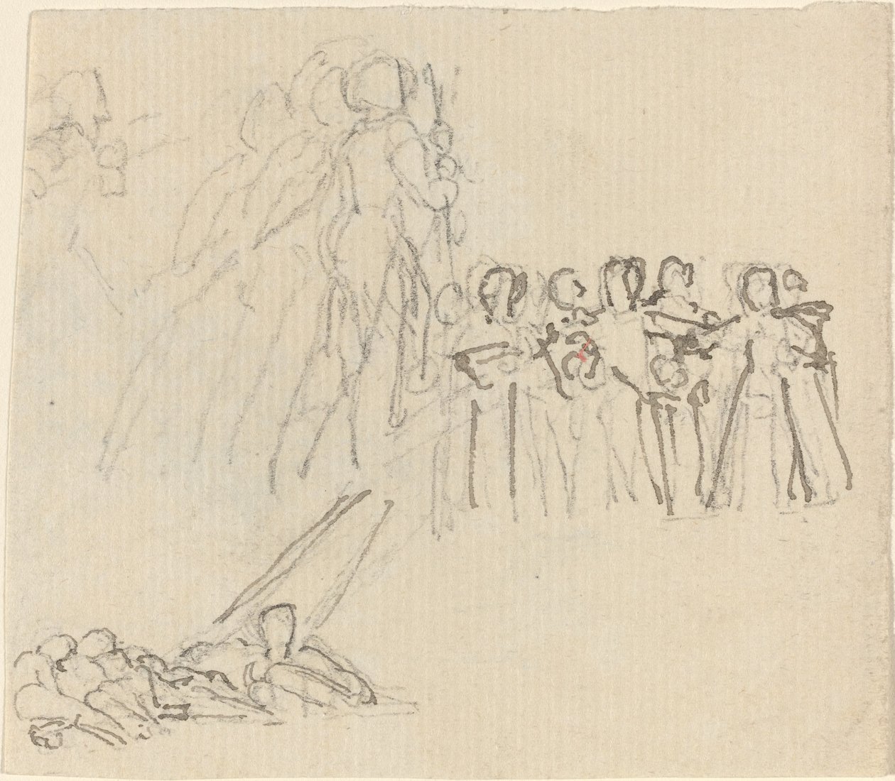 Hoja de estudios [recto y verso] de John Flaxman