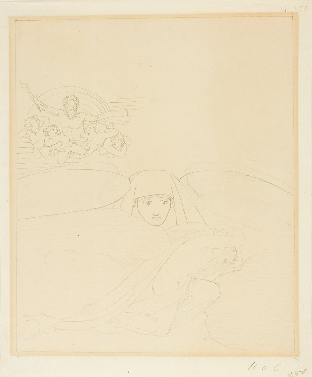 El sueño escapa de la ira de Zeus de John Flaxman