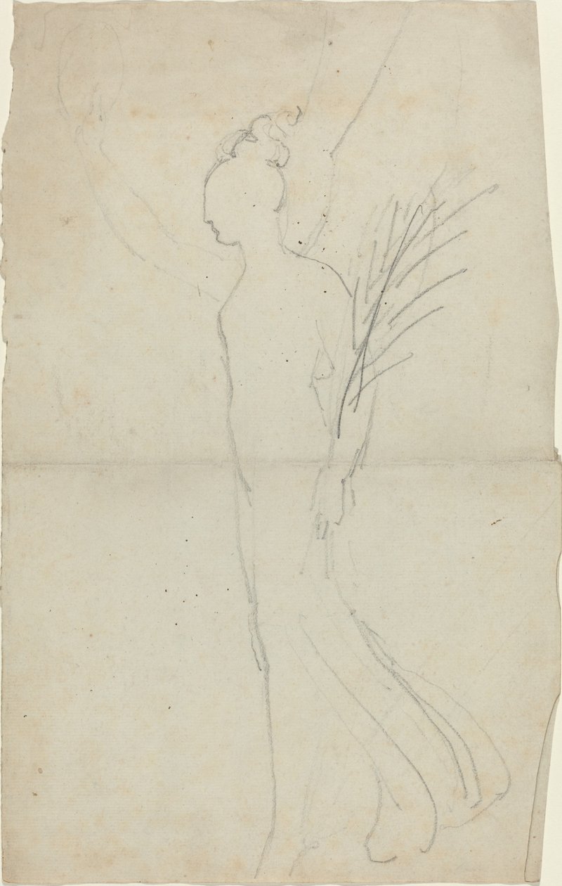Mujer caminando con palma de John Flaxman
