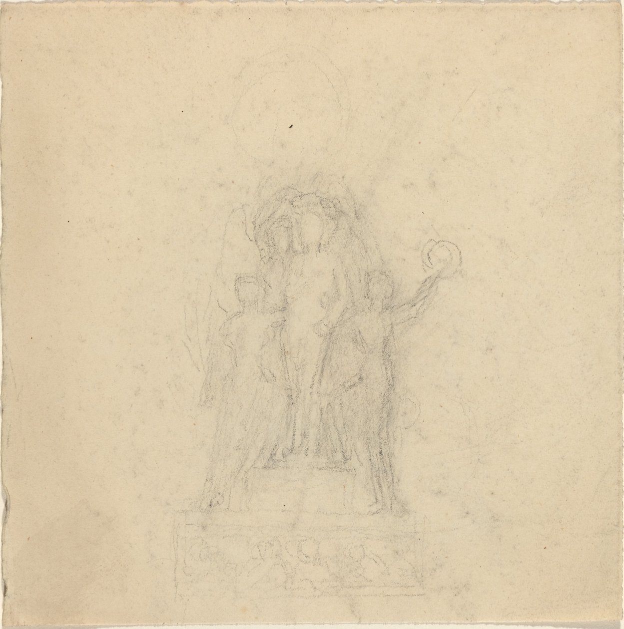 Estudios para un monumento con la coronación de una figura de John Flaxman