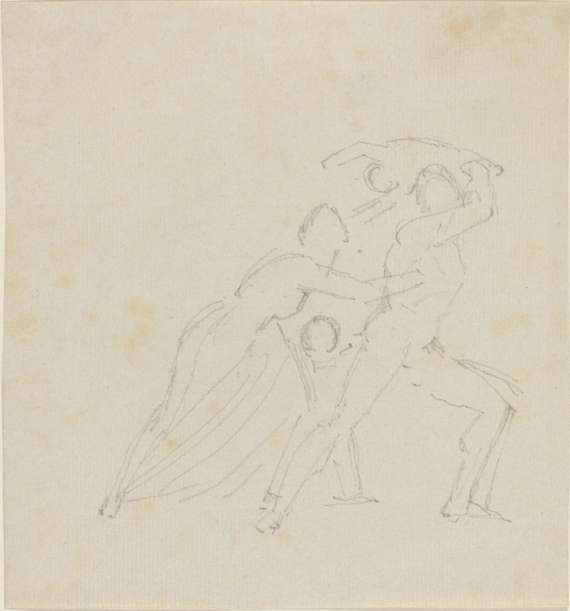 Estudio para "La furia de Atamante" de John Flaxman