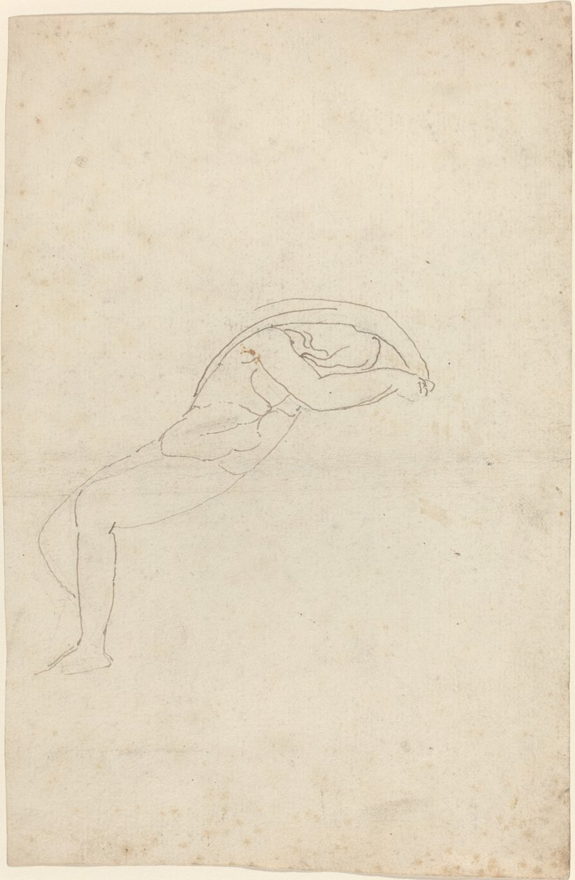 Estudio de una figura semi-reclinada de John Flaxman