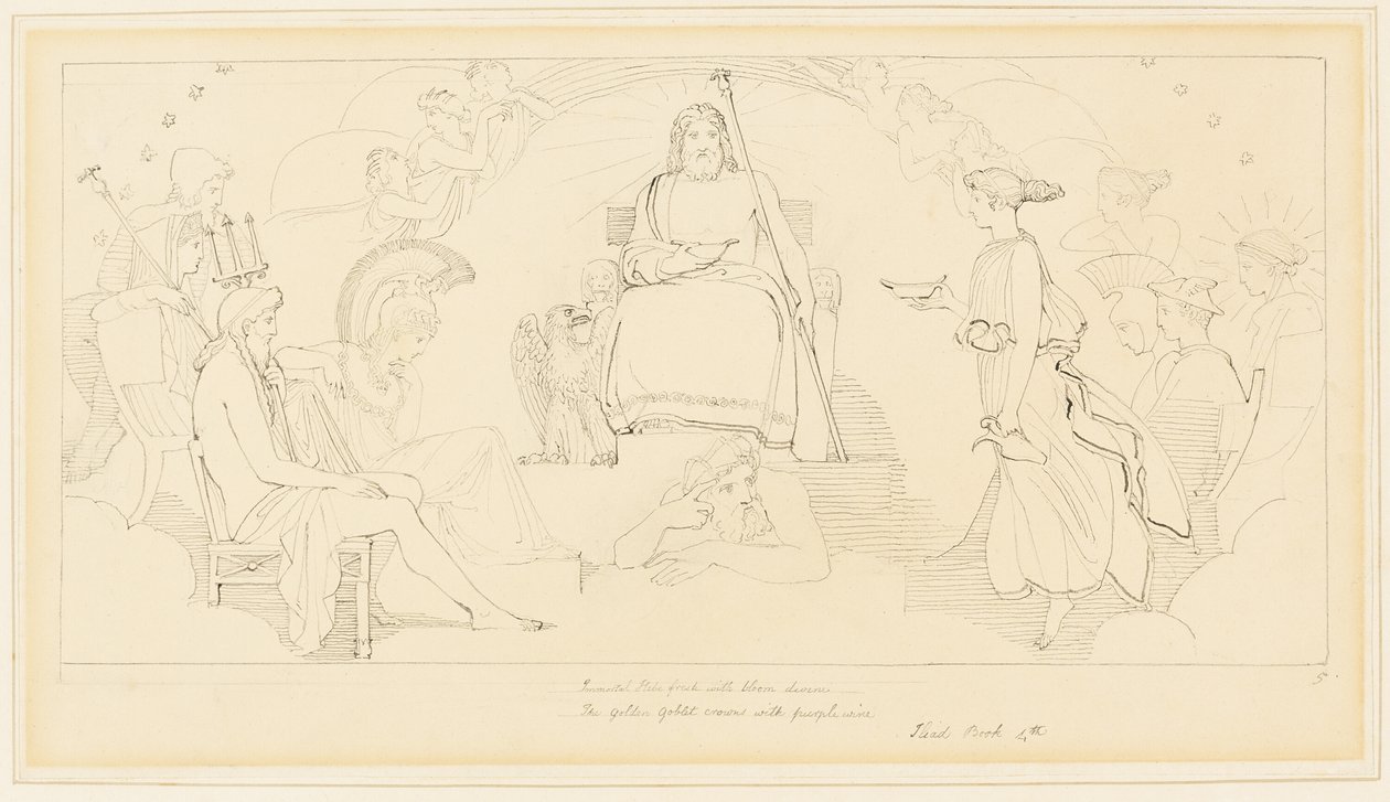 El Consejo de los Dioses de John Flaxman