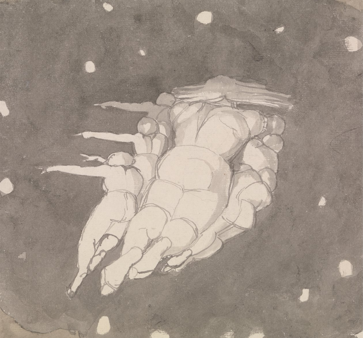 La creación de los cielos de John Flaxman