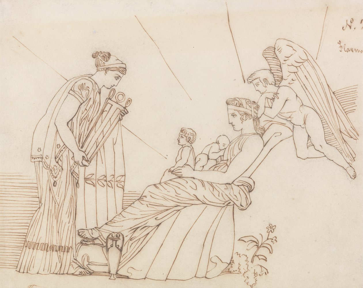 A Febo en su nacimiento, de Esquilo, Furias de John Flaxman