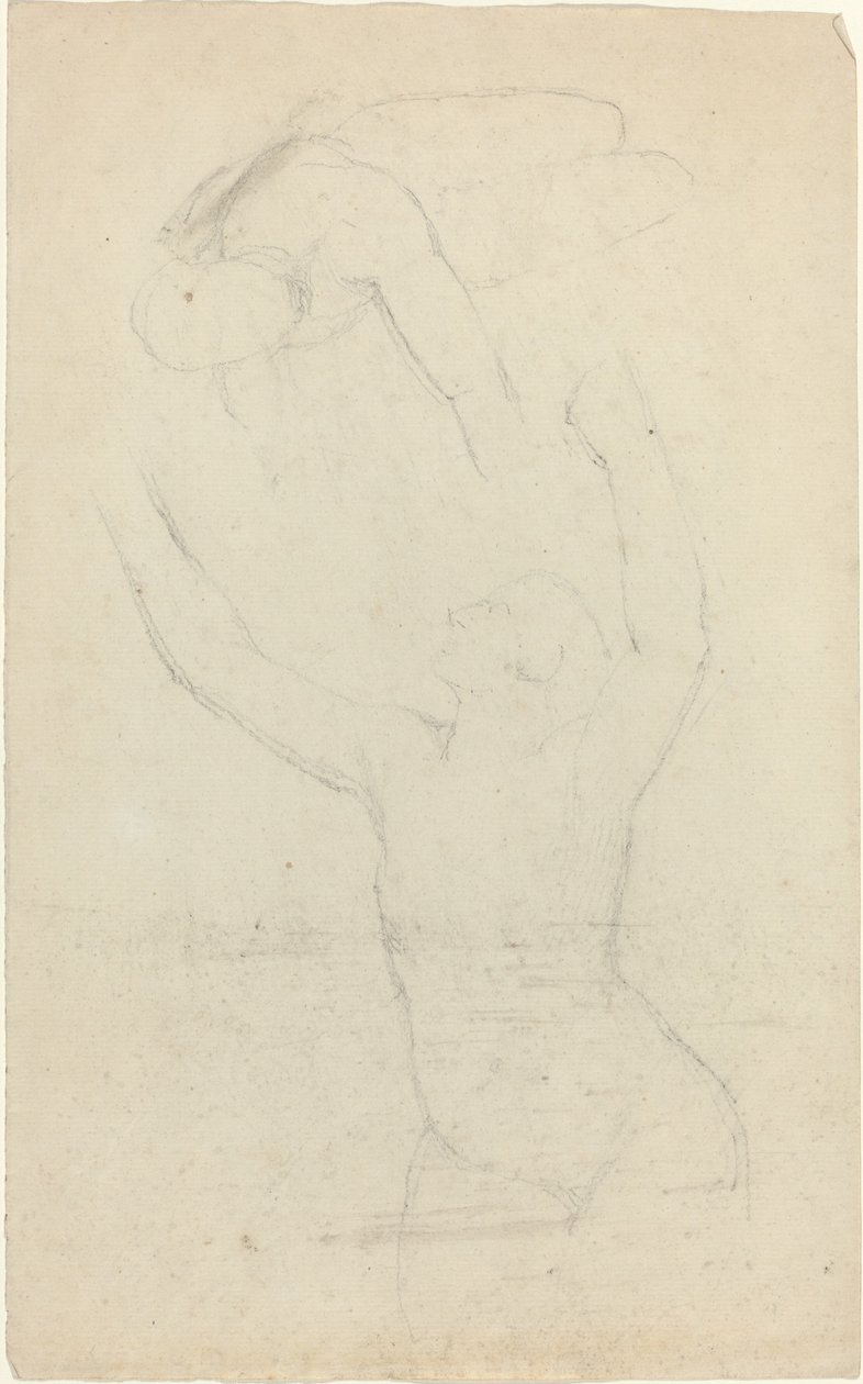 Dos figuras en el aire alcanzándose de John Flaxman