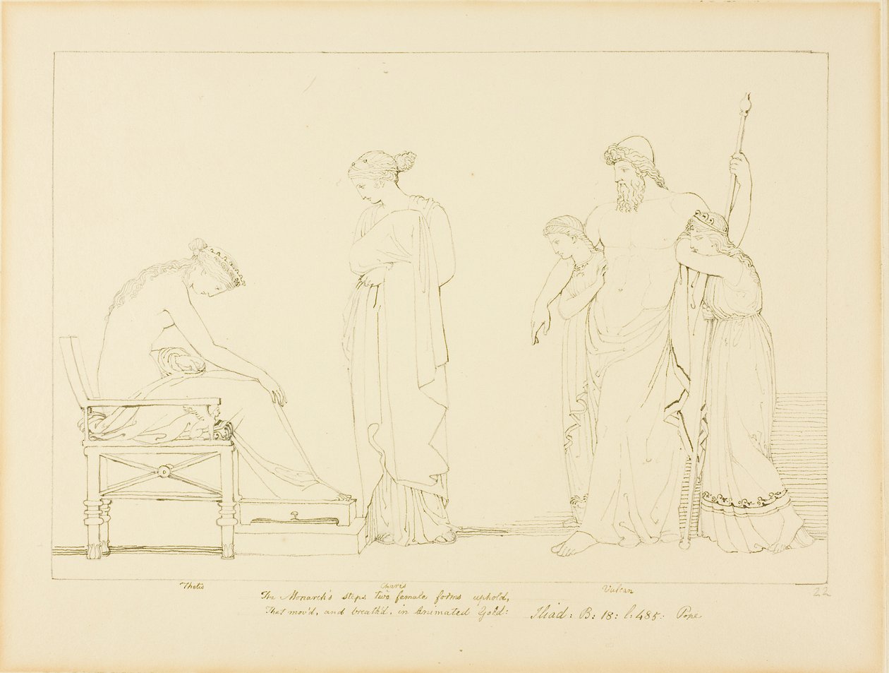 Vulcano y Tetis de John Flaxman