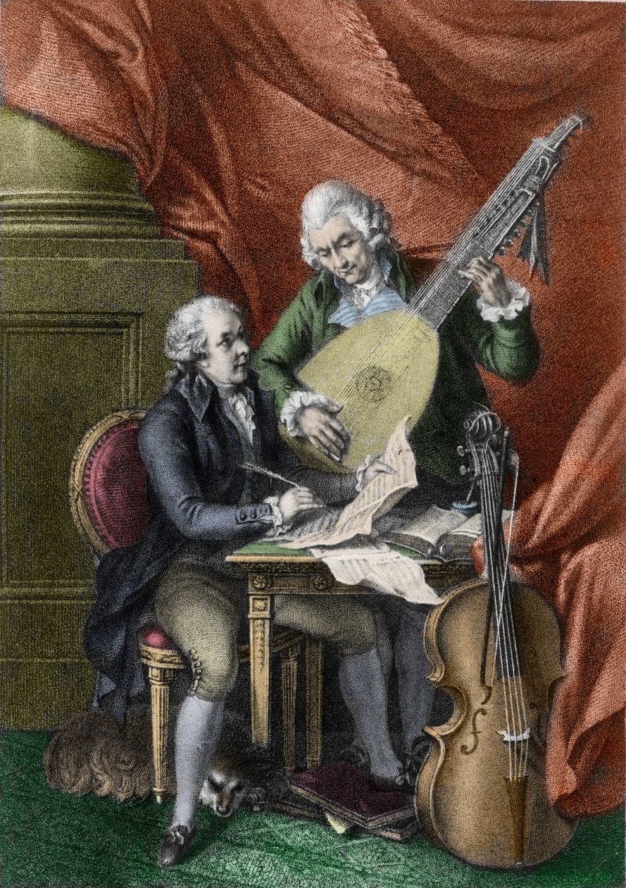 Wolfgang Amadeus Mozart y Franz Joseph Haydn de John Francis Rigaud