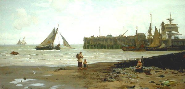 Marea baja, puerto de Whitstable de John Fraser