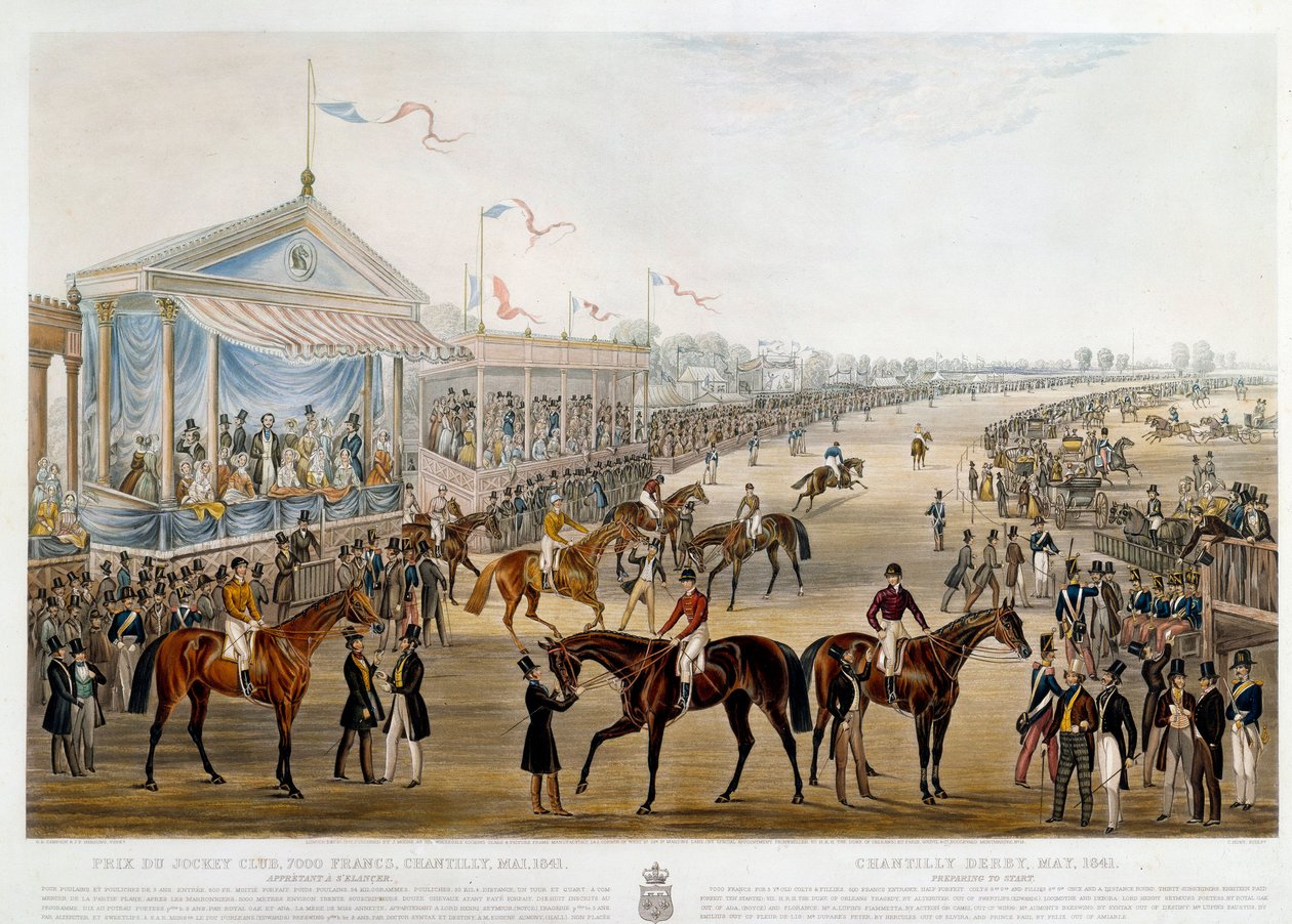Premio del Jockey Club en Chantilly en 1841 de John Frederick Herring Senior
