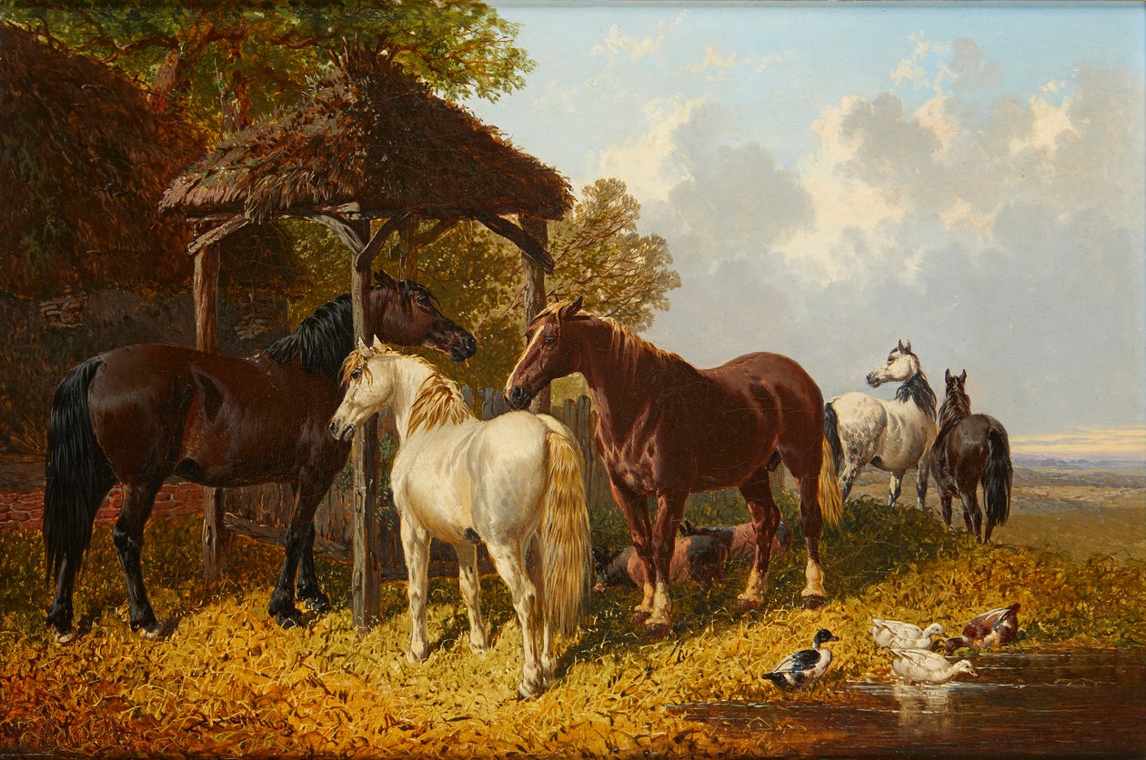 Escena de una granja ocupada de John Frederick Jr. Herring