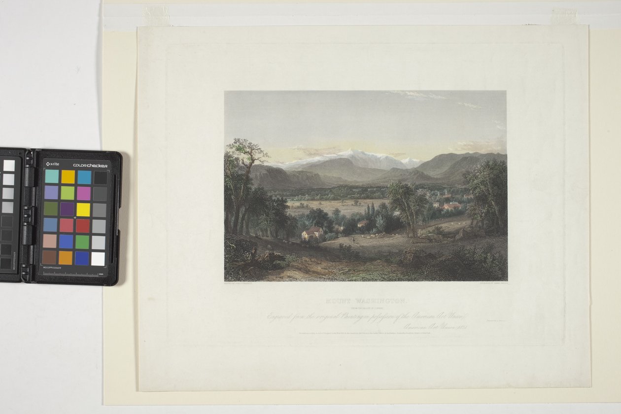 Mount Washington From The Valley Of Conway (grabado coloreado a mano) de John Frederick Kensett