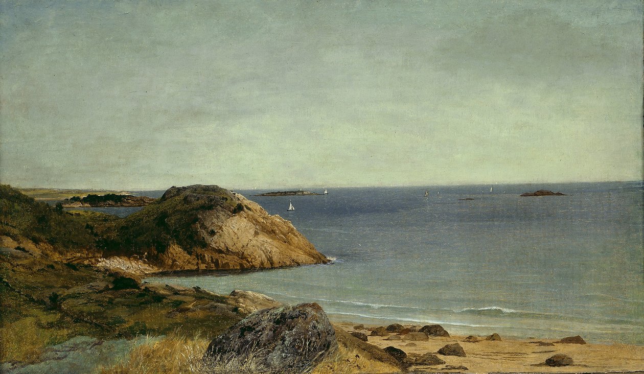Costa rocosa, c.1860 (óleo sobre lienzo) de John Frederick Kensett