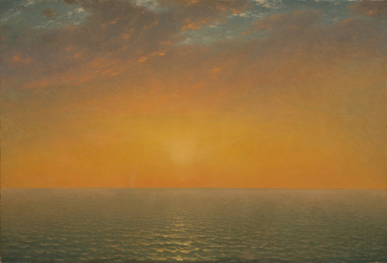 Puesta de sol en el mar, 1872 de John Frederick Kensett