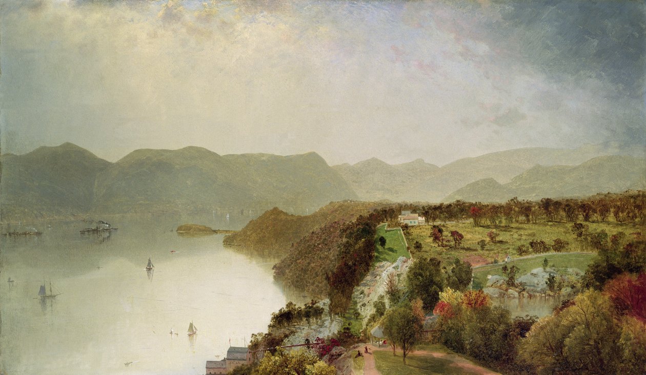Vista del Hotel Cozzen cerca de West Point, NY, 1863 de John Frederick Kensett