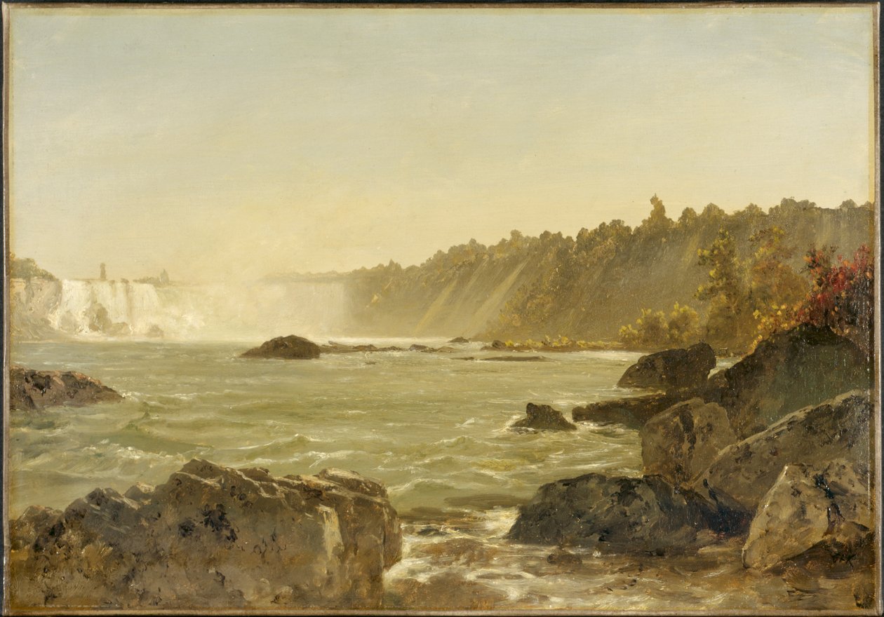 Vista de las cataratas del Niágara, c. 1851-52 (óleo sobre lienzo) de John Frederick Kensett