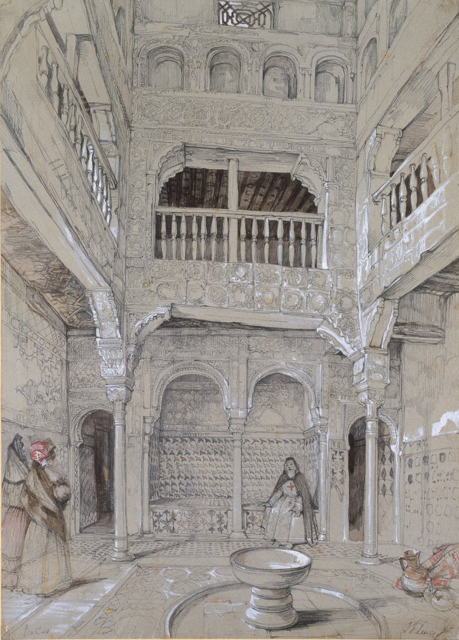 Entrada a los baños de la Alhambra, c1830s de John Frederick Lewis