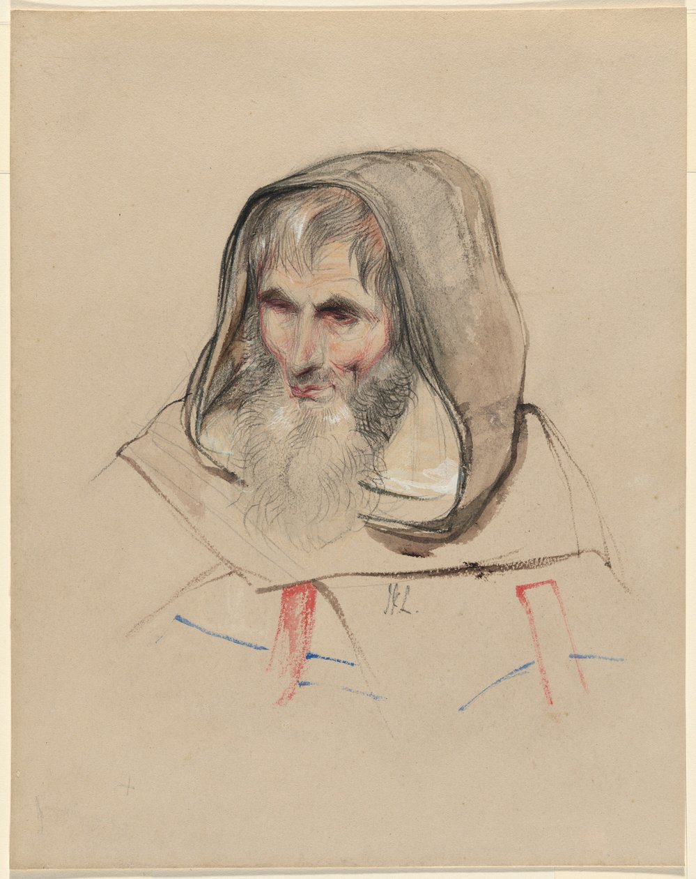 Cabeza de un monje español de John Frederick Lewis