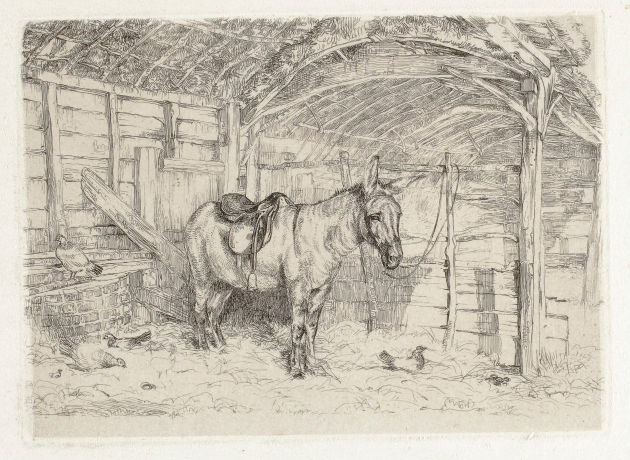 Escena de establo de John Frederick Lewis