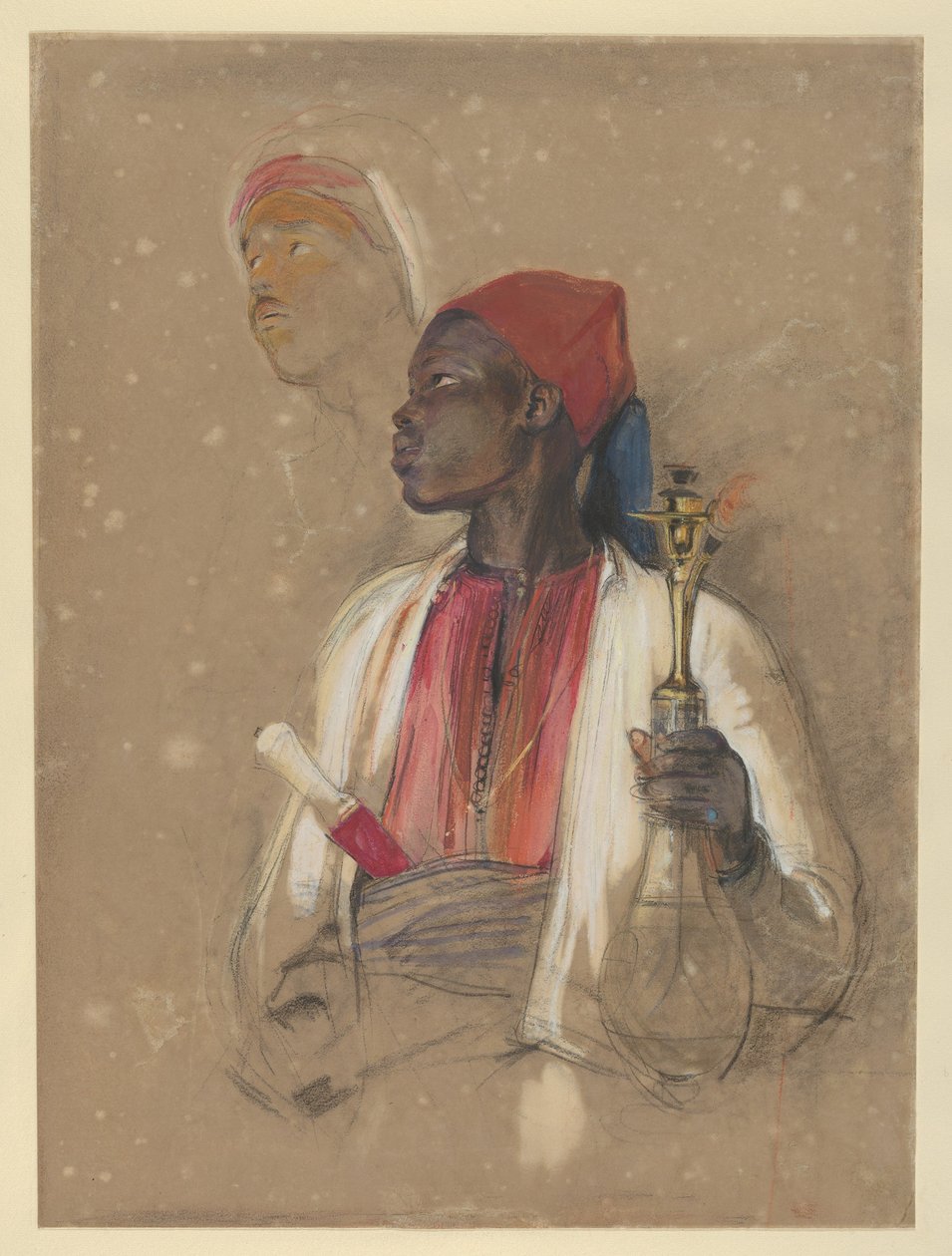 Estudio para «El portador de la pipa» de John Frederick Lewis