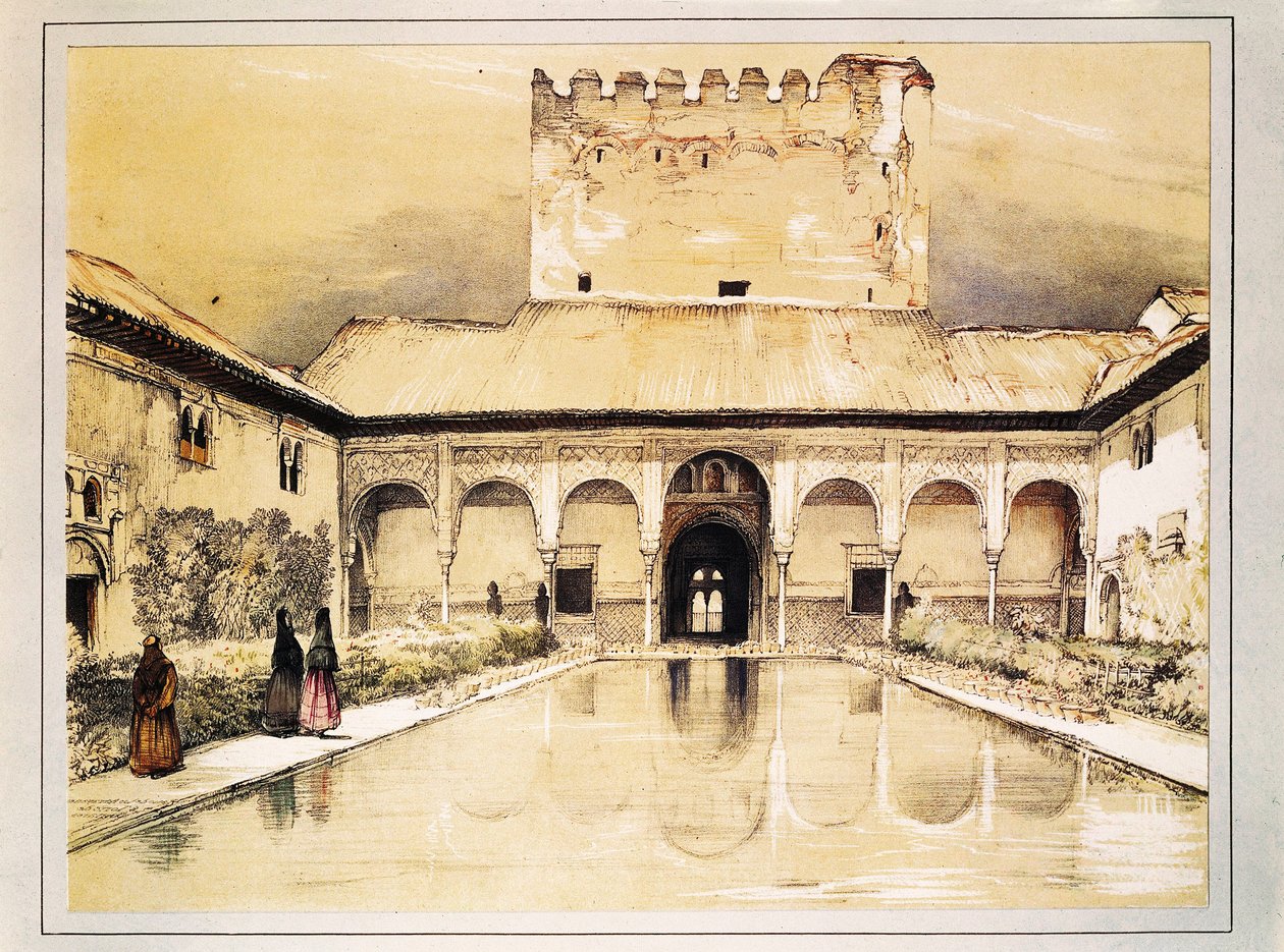 La Alhambra de Granada, litografía en color de John Frederick Lewis de John Frederick Lewis