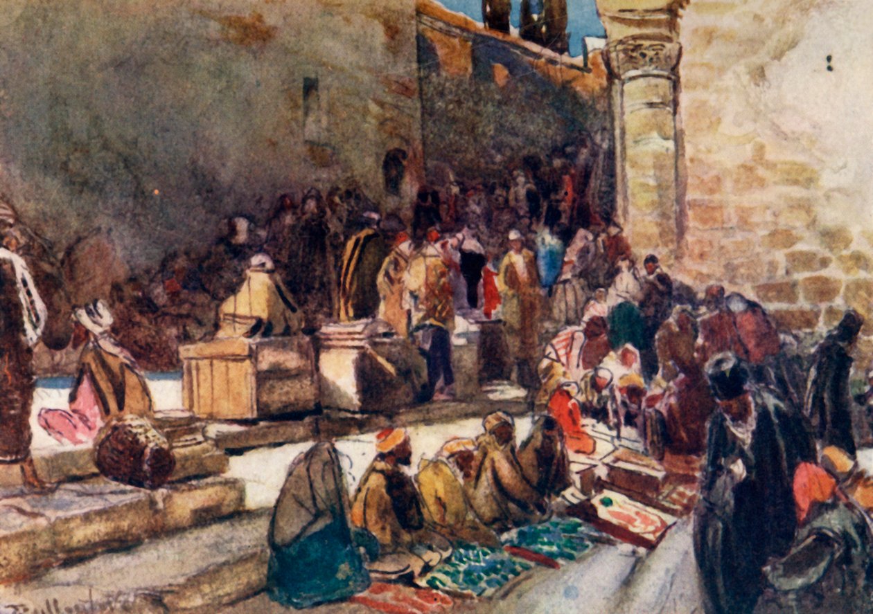 Entrada al Patio de la Iglesia del Santo Sepulcro. - Jerusalén, 1902 de John Fulleylove