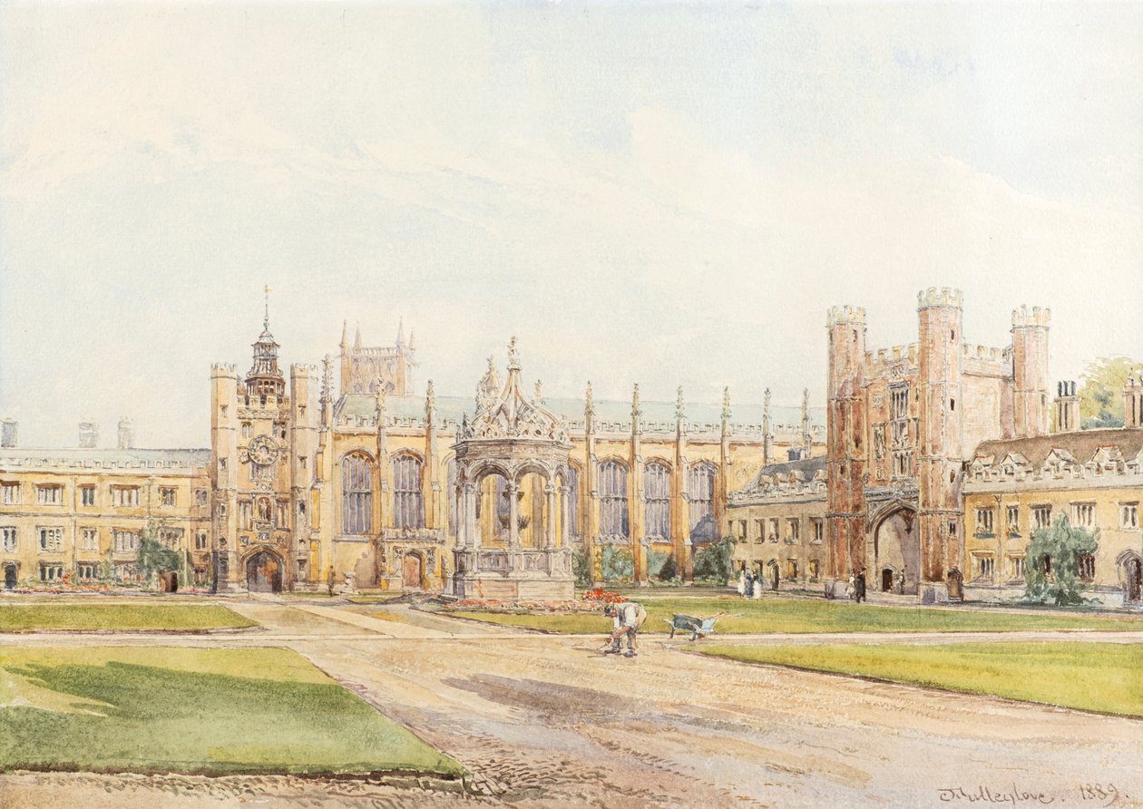 Gran patio del Trinity College de John Fulleylove