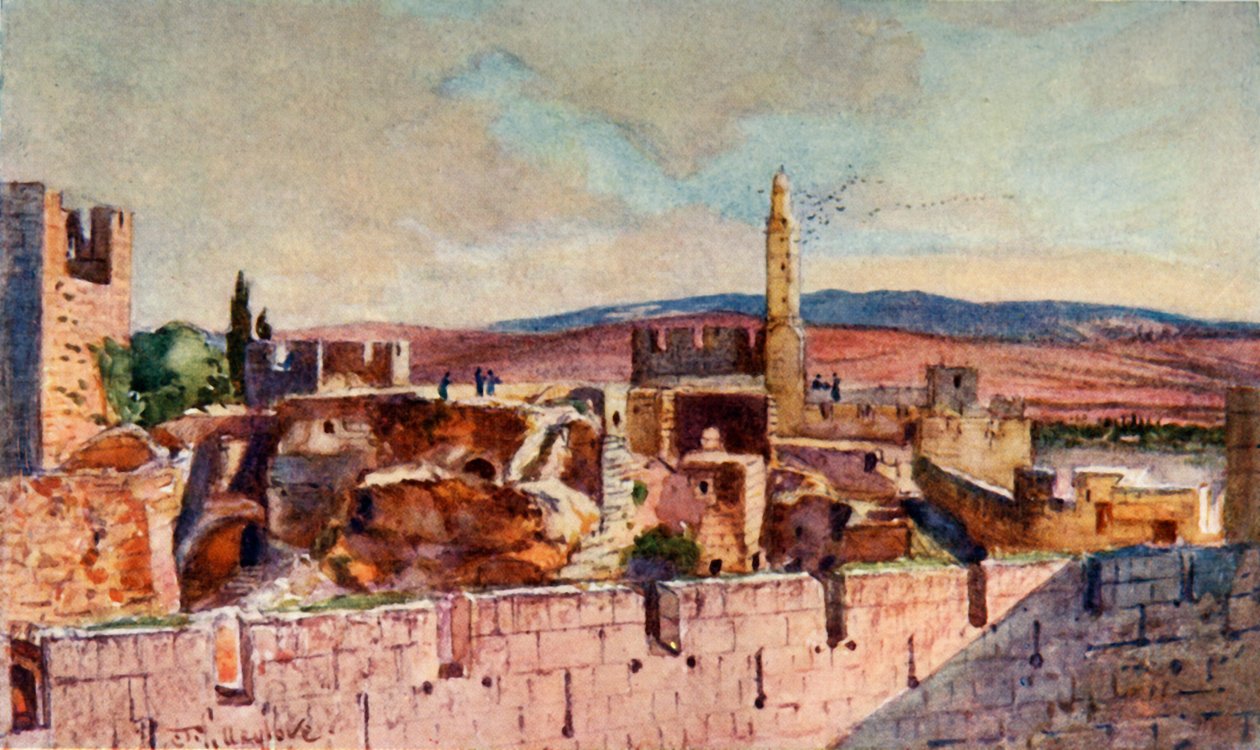 Parte de la Ciudadela de Jerusalén, 1902 de John Fulleylove